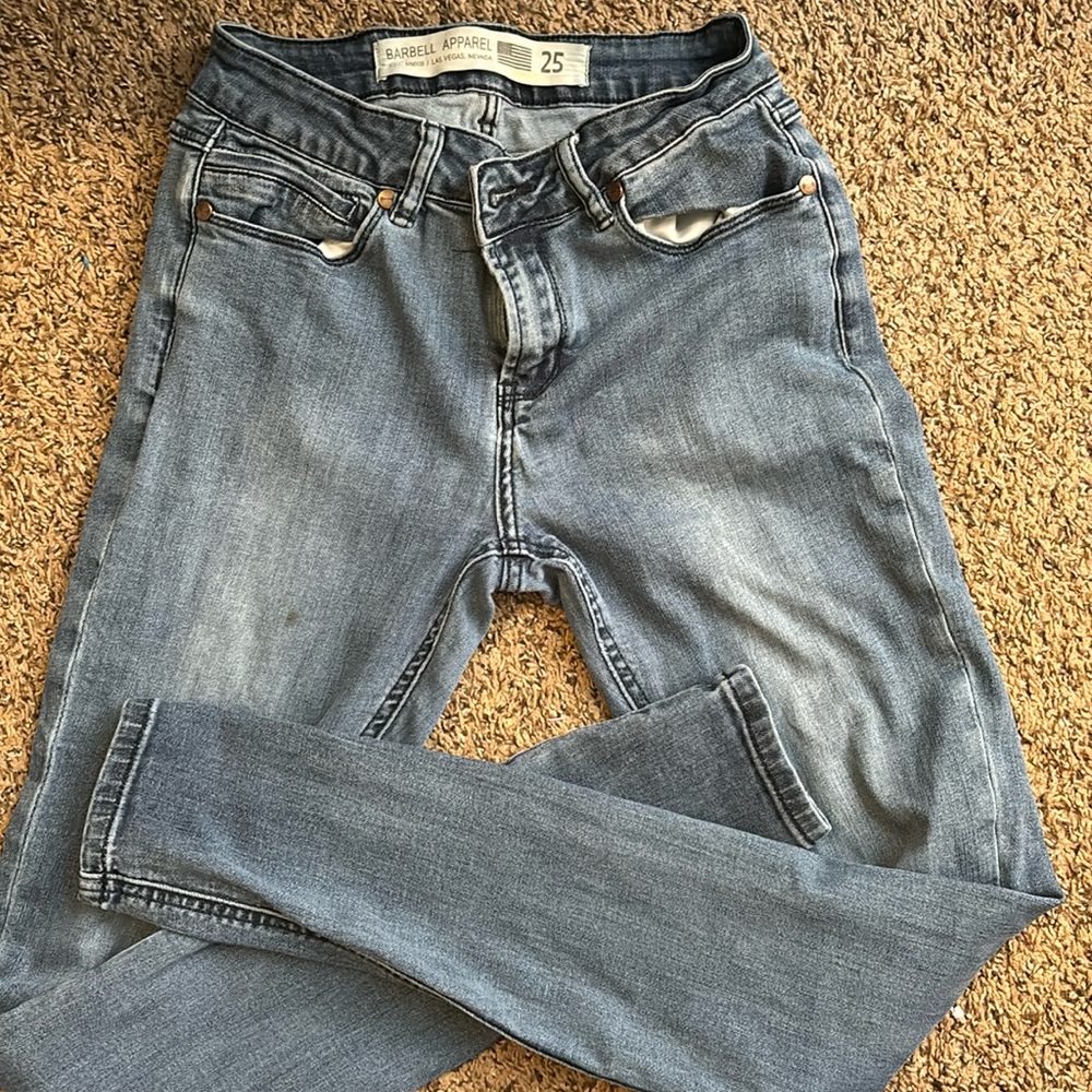 mid rise skinny barbell jeans